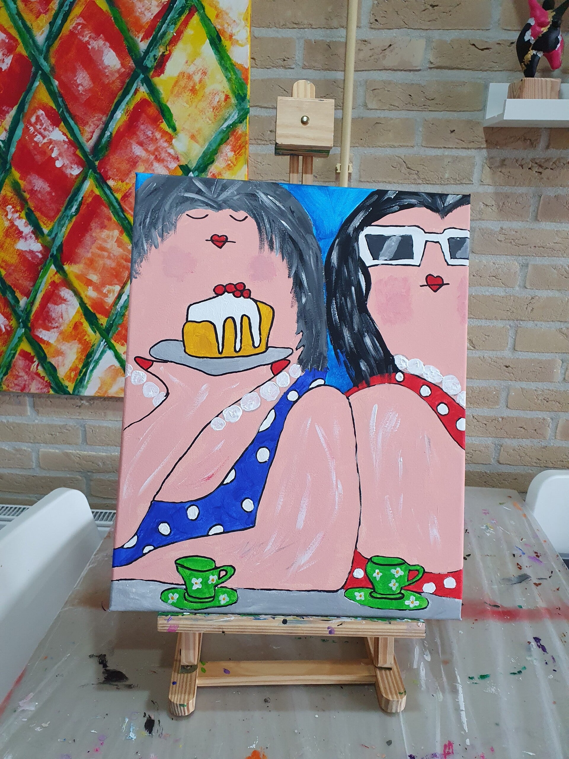 vrolijke koeien schilderijen, workshops creatief, cocodama, schilderen voor beginners voorbeelden, dikke dames schilderen, vrolijke schilderijen, workshop mozaieken, schilderen voorbeelden, beeldjes schilderen, workshop sieraden maken 2 personen