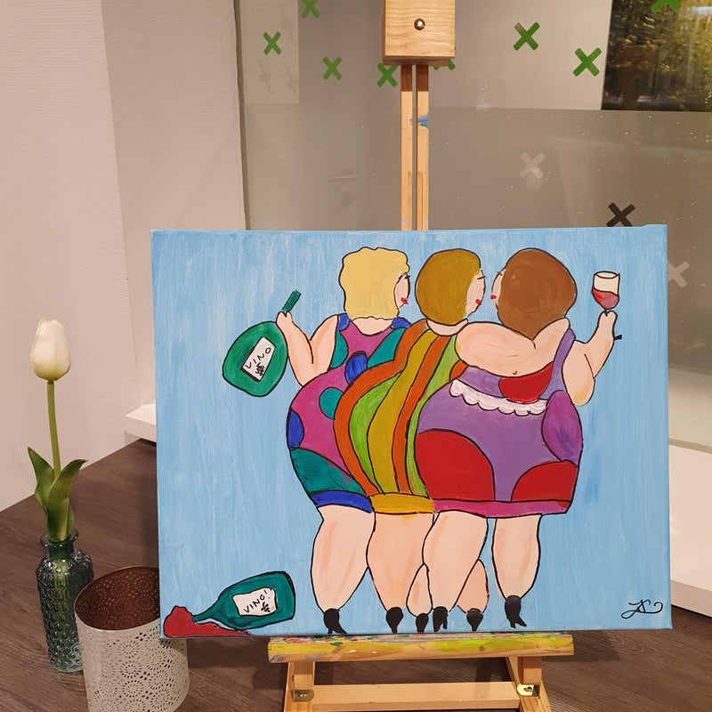 vrolijk persoon, macramé plantenhanger maken, workshop familiedag, worshop, workshop teambuilding, workshop creatief, servies beschilderen workshop, vrijgezellenavond, workshops op locatie, eierbord, dikke dames beeldjes om zelf te schilderen