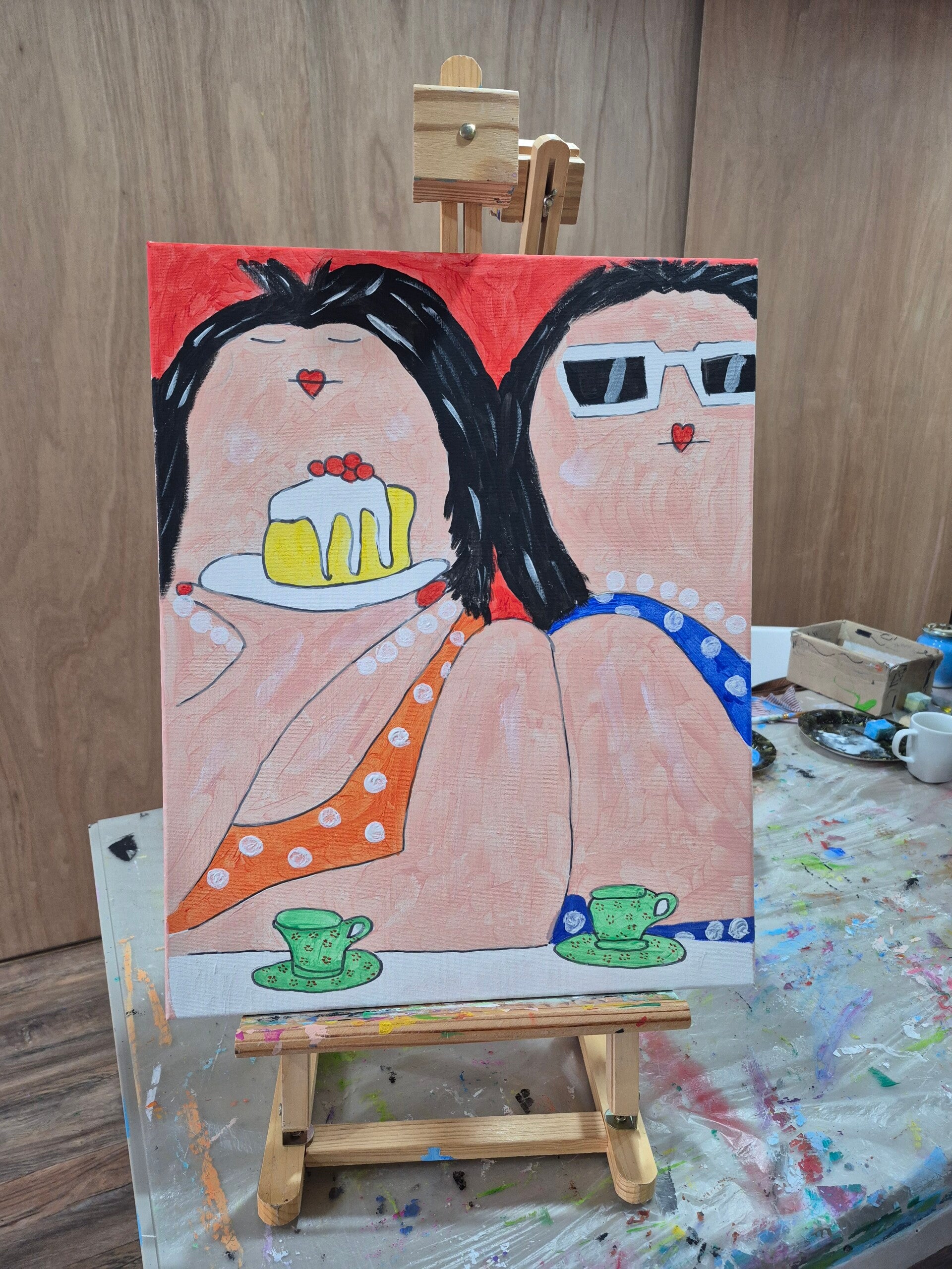 workshop dikke dames schilderen, workshop, workshop Drenthe, workshops Drenthe, creatieve workshop, creatieve workshops, personeelsfeest Drenthe, creatief uitje Drenthe, vriendinnen uitje, familiedag, workshop grote groep, activiteiten Drenthe