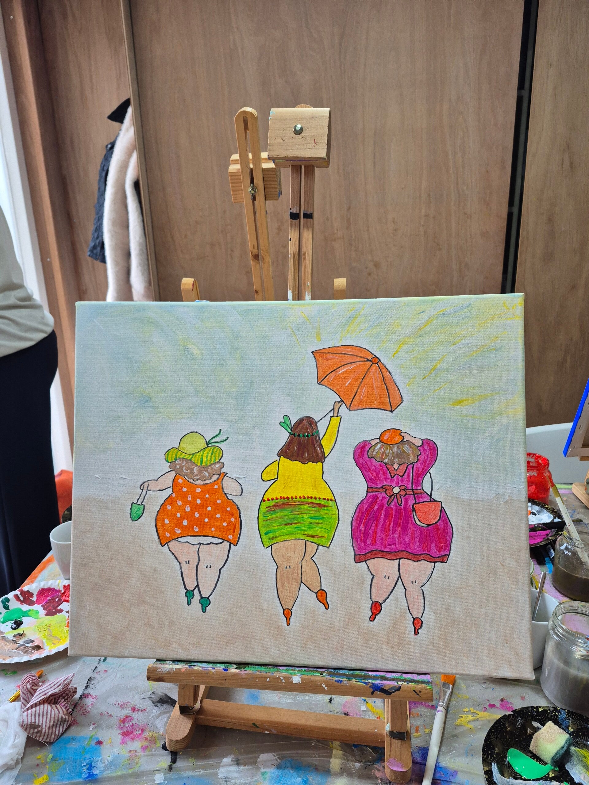 workshop dikke dames schilderen, workshop, workshop Drenthe, workshops Drenthe, creatieve workshop, creatieve workshops, personeelsfeest Drenthe, creatief uitje Drenthe, vriendinnen uitje, familiedag, workshop grote groep, activiteiten Drenthe