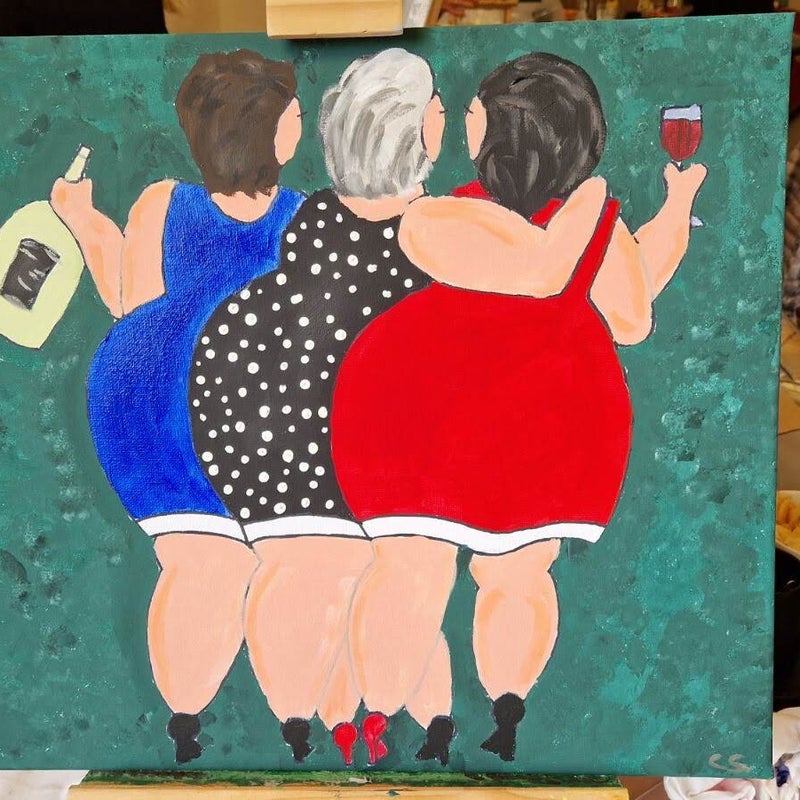 workshop dikke dames schilderen, workshop, workshop Drenthe, workshops Drenthe, creatieve workshop, creatieve workshops, personeelsfeest Drenthe, creatief uitje Drenthe, vriendinnenuitje, familiedag, workshop 1 persoon, activiteiten Drenthe