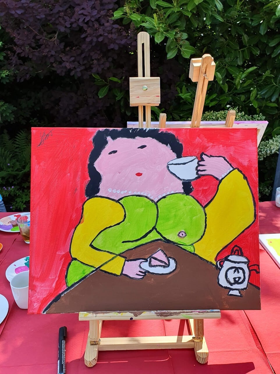 workshop dikke dames schilderen, workshop, workshop Drenthe, workshops Drenthe, creatieve workshop, creatieve workshops, personeelsfeest Drenthe, creatief uitje Drenthe, vriendinnenuitje, familiedag, workshop grote groep, activiteiten Drenthe