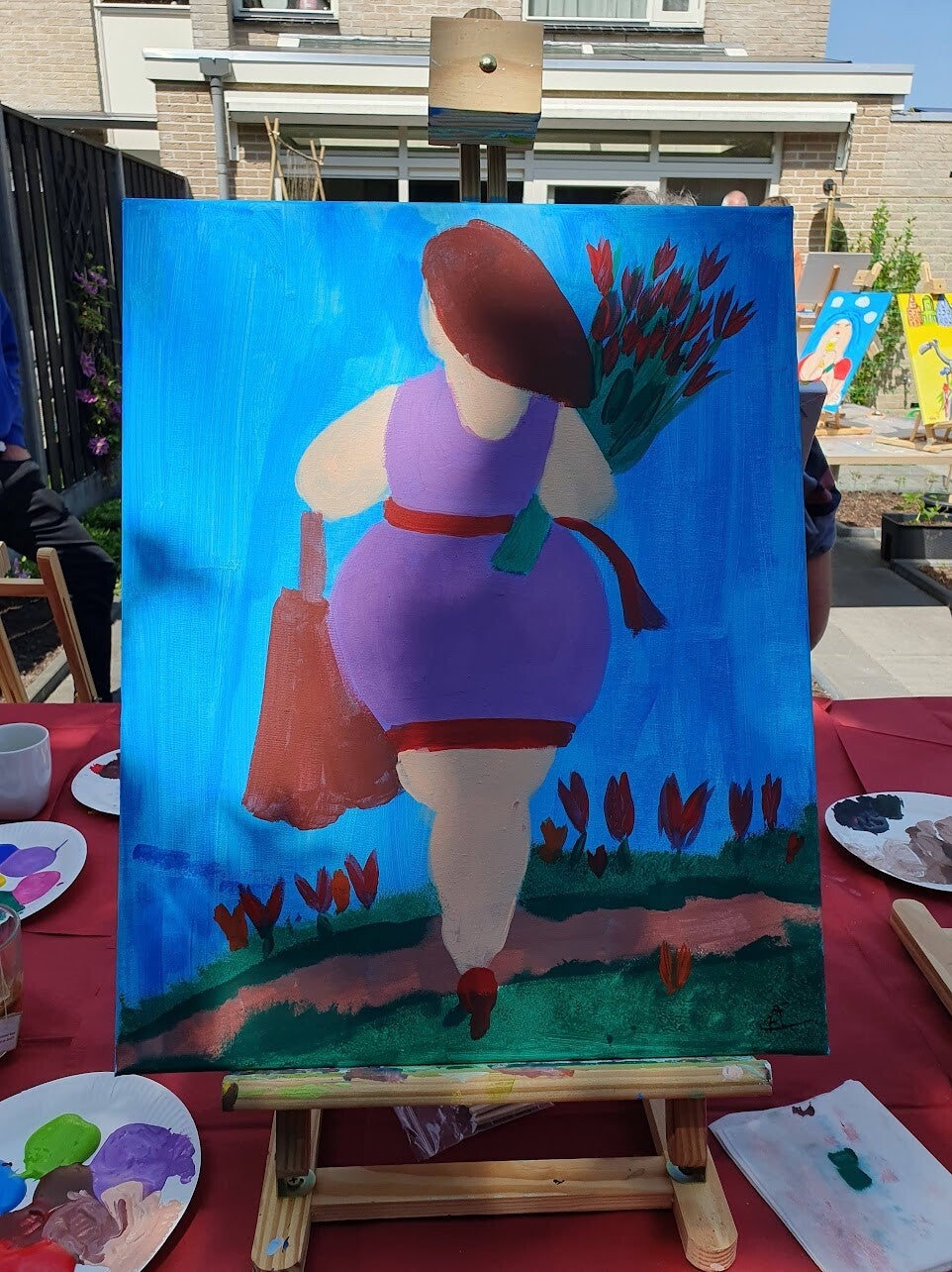 workshop dikke dames schilderen, workshop, workshop Drenthe, workshops Drenthe, creatieve workshop, creatieve workshops, personeelsfeest Drenthe, creatief uitje Drenthe, vriendinnenuitje, familiedag, workshop grote groep, activiteiten Drenthe