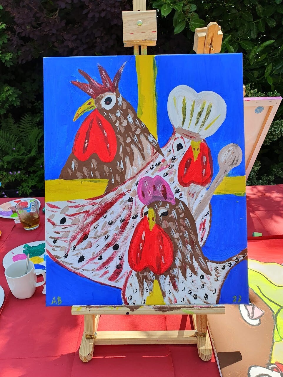 workshop het vrolijke schilderij schilderen, workshop, workshop Drenthe, workshops Drenthe, creatieve workshop, creatieve workshops, zussendag, activiteiten Drenthe, personeelsuitje, workshop koe schilderen, origineel bedrijfs uitje, bedrijfsfeest 