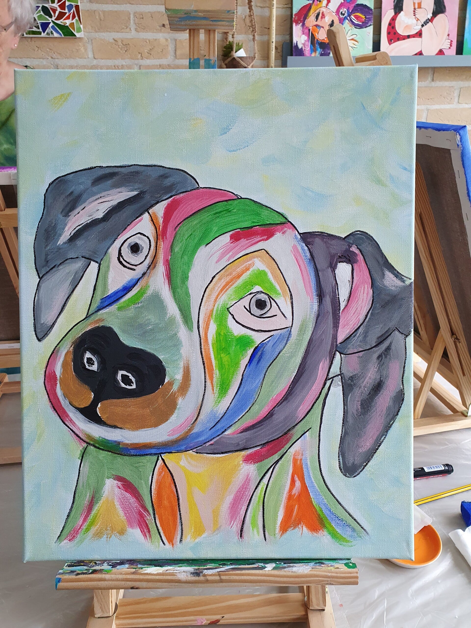 workshop dikke dames schilderen &amp; het 'vrolijke' schilderij schilderen