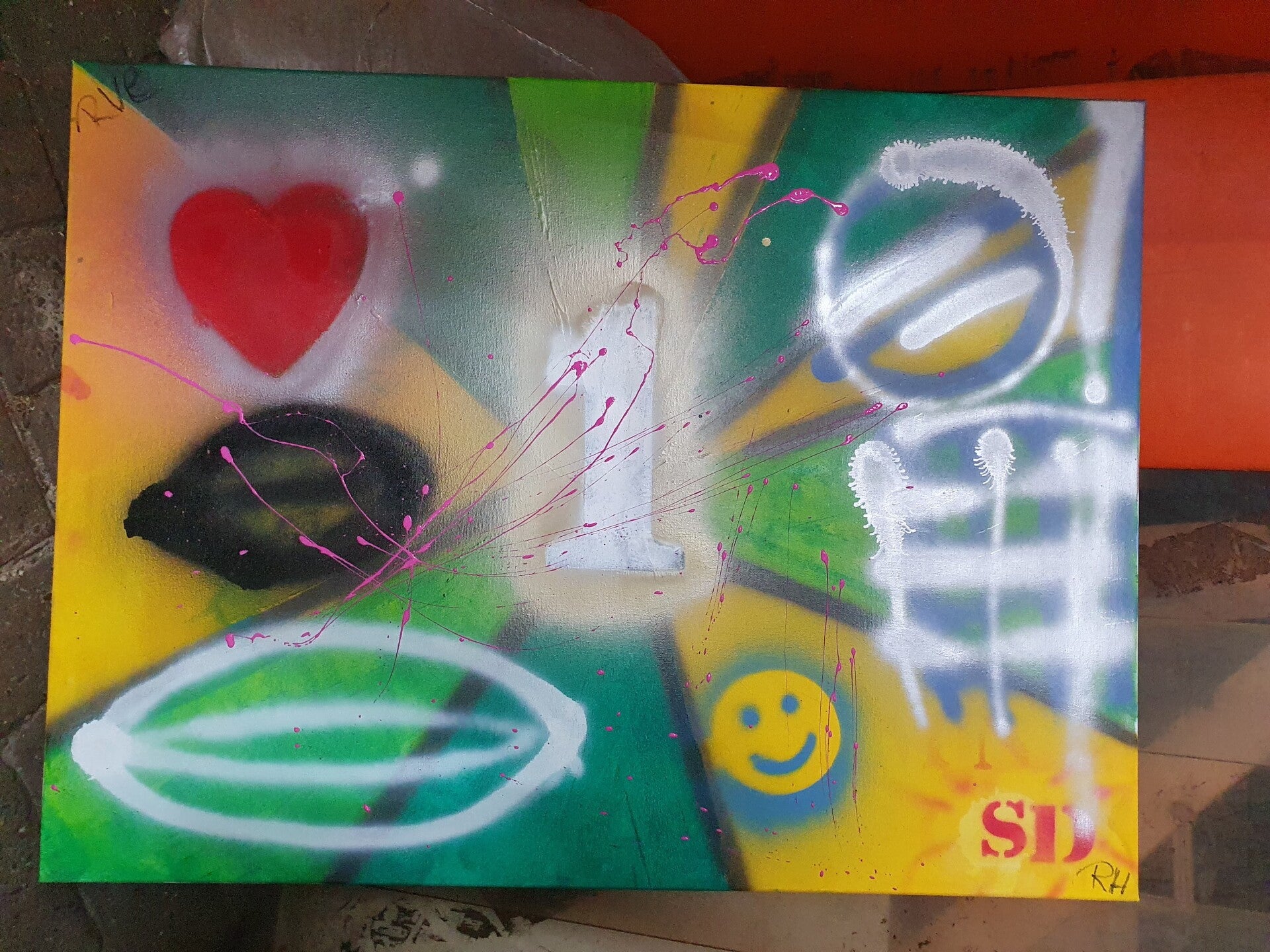 workshop graffiti modern schilderen, workshop, workshop Drenthe, workshops Drenthe, creatieve workshop, creatieve workshops, bedrijfsuitje Drenthe, creatief uitje Drenthe, workshop mannen, workshop 10 personen of meer, workshop grote groepen, Brood schild