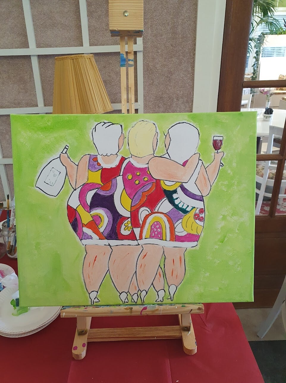 workshop dikke dames schilderen, workshop, workshop Drenthe, workshops Drenthe, creatieve workshop, creatieve workshops, personeelsfeest Drenthe, creatief uitje Drenthe, vriendinnenuitje, familiedag, workshop grote groep, activiteiten Drenthe