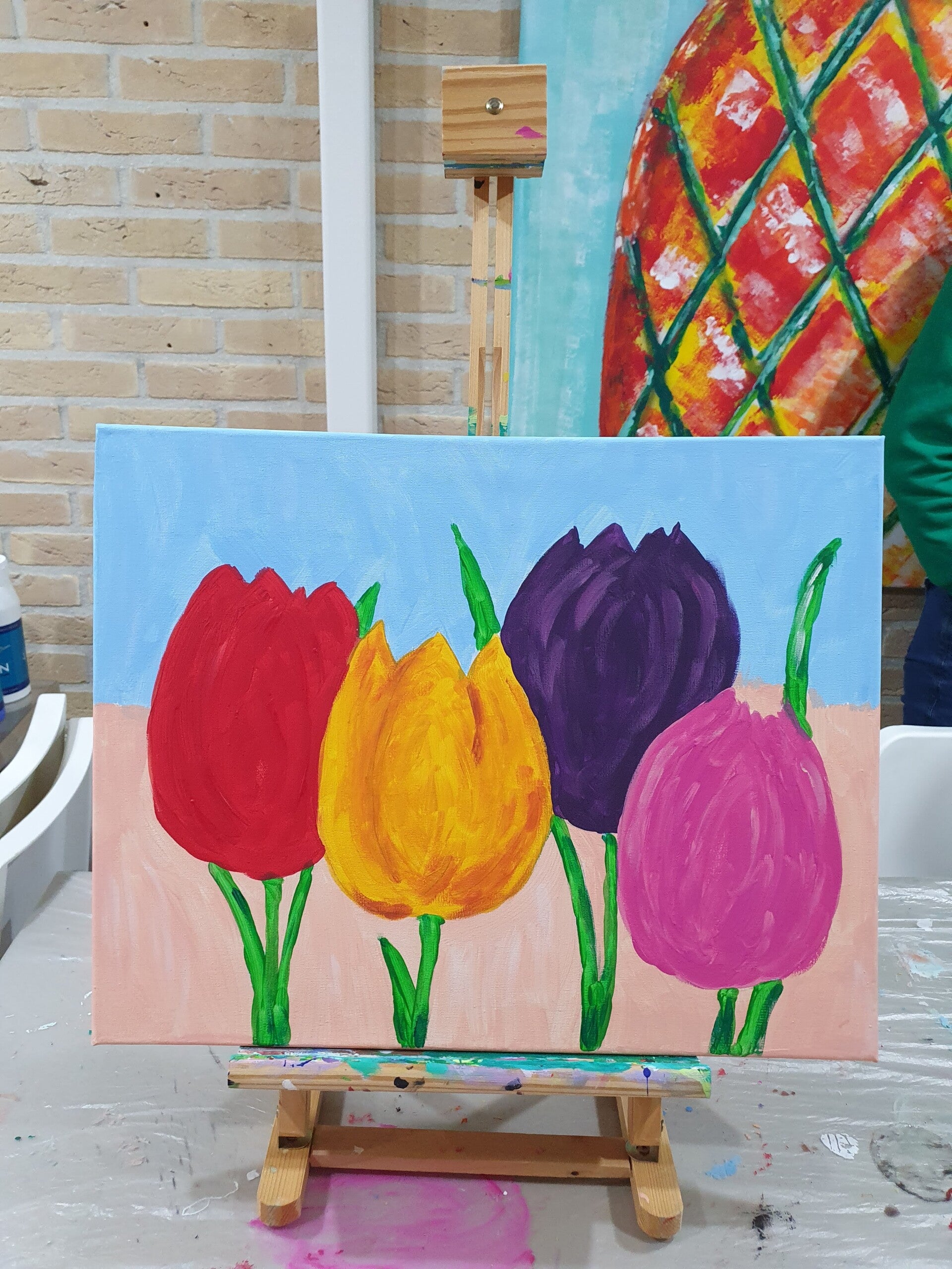 workshop het vrolijke schilderij schilderen, workshop, workshop Drenthe, workshops Drenthe, creatieve workshop, creatieve workshops, zussendag, activiteiten Drenthe, personeelsuitje, workshop koe schilderen, origineel bedrijfs uitje, bedrijfsfeest 