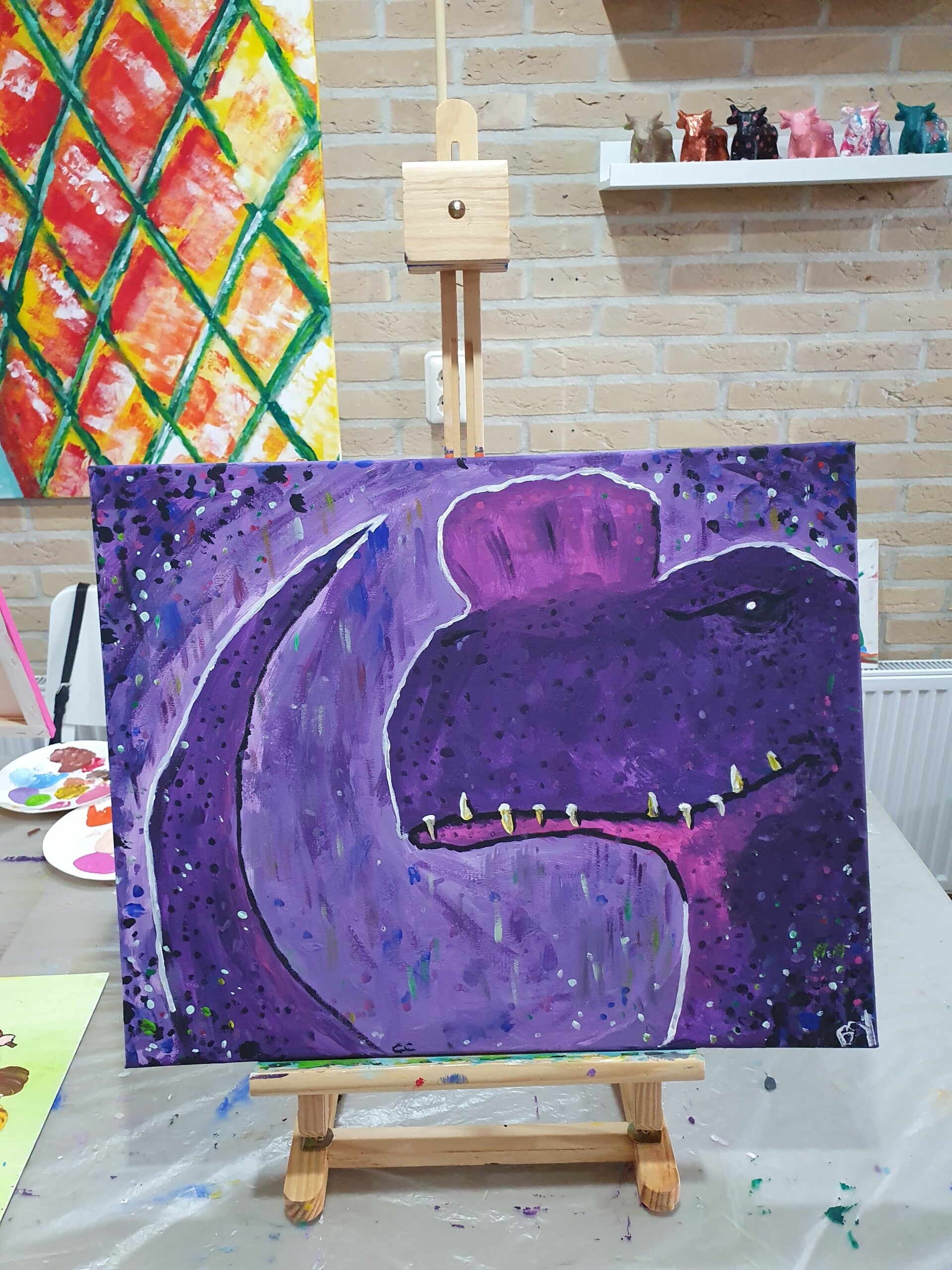 workshop het vrolijke schilderij schilderen, workshop, workshop Drenthe, workshops Drenthe, creatieve workshop, creatieve workshops, zussendag, activiteiten Drenthe, personeelsuitje, workshop koe schilderen, origineel bedrijfs uitje, bedrijfsfeest 