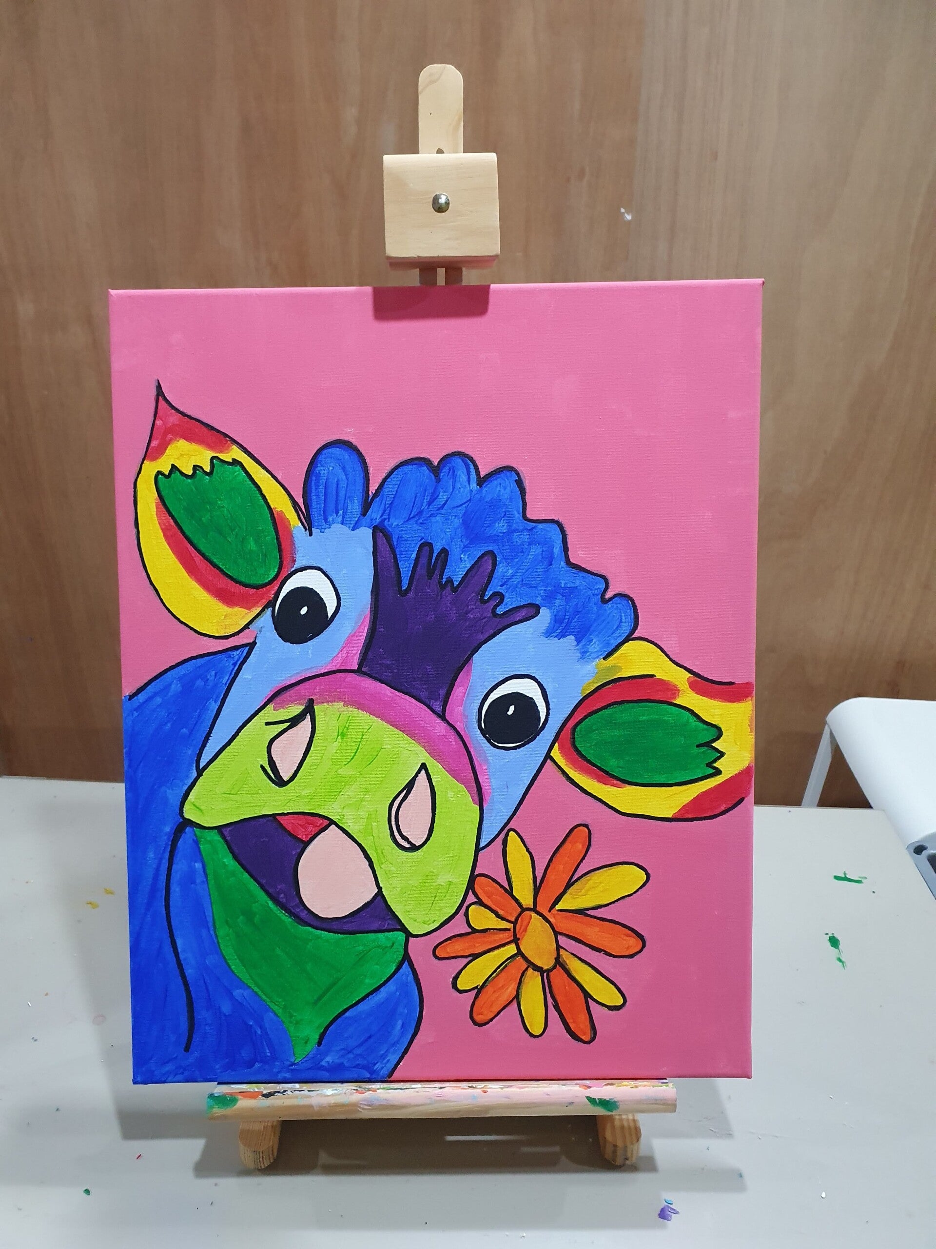 workshop het vrolijke schilderij schilderen, workshop, workshop Drenthe, workshops Drenthe, creatieve workshop, creatieve workshops, zussendag, activiteiten Drenthe, personeelsuitje, workshop koe schilderen, vrijgezellenfeest, bedrijfsfeest 