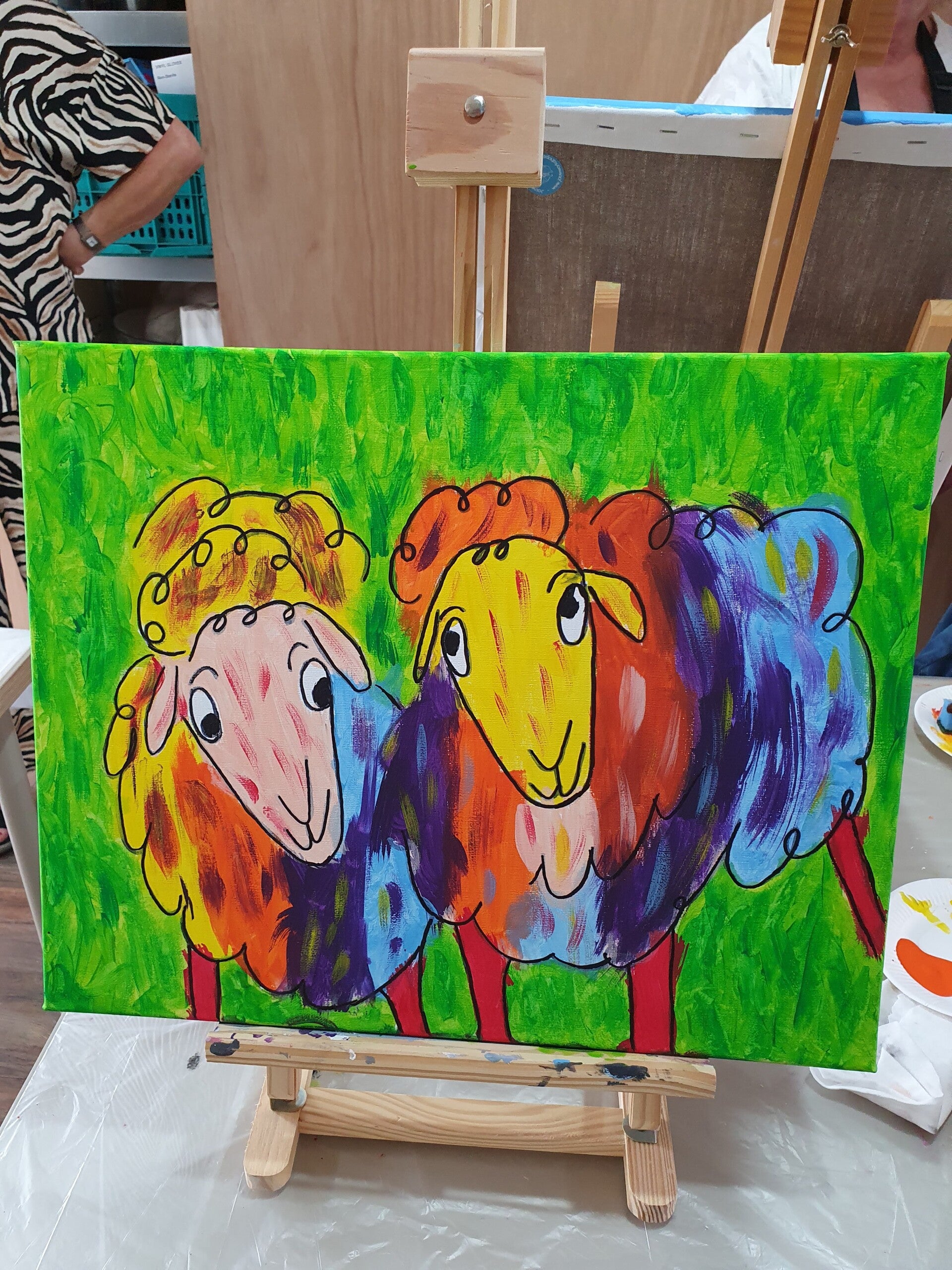 workshop dikke dames schilderen &amp; het 'vrolijke' schilderij schilderen