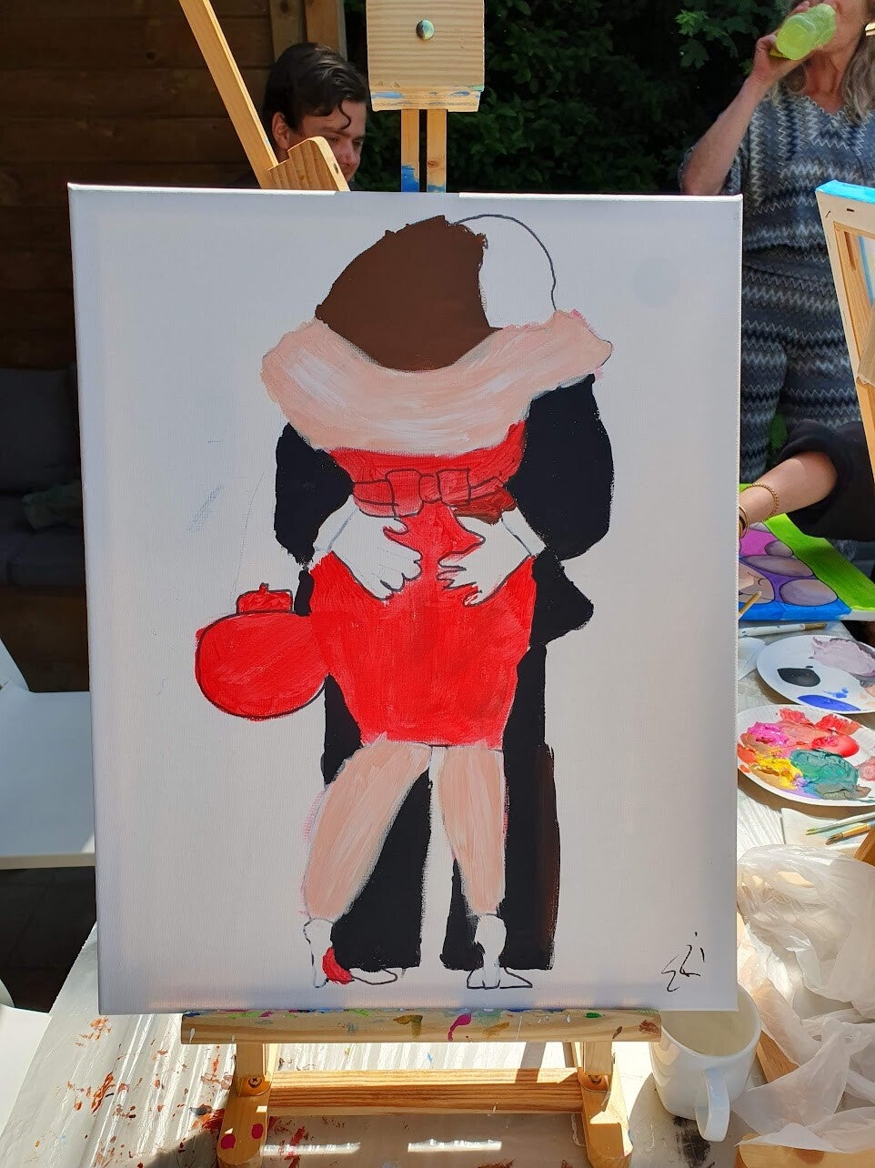 workshop dikke dames schilderen, workshop, workshop Drenthe, workshops Drenthe, creatieve workshop, creatieve workshops, personeelsfeest Drenthe, creatief uitje Drenthe, vriendinnenuitje, familiedag, workshop grote groep, activiteiten Drenthe