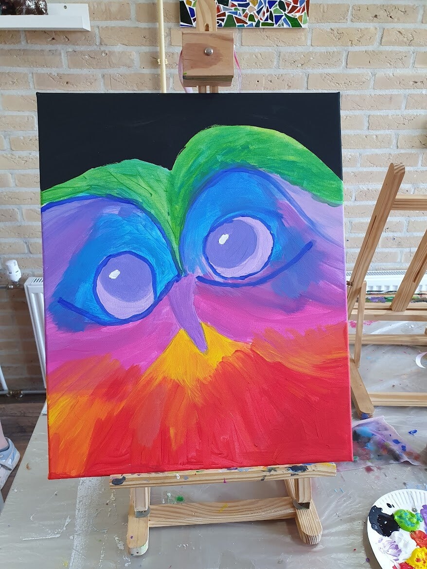 workshop het vrolijke schilderij schilderen, workshop, workshop Drenthe, workshops Drenthe, creatieve workshop, creatieve workshops, zussendag, activiteiten Drenthe, personeelsuitje, workshop koe schilderen, origineel bedrijs uitje, bedrijfsfeest 