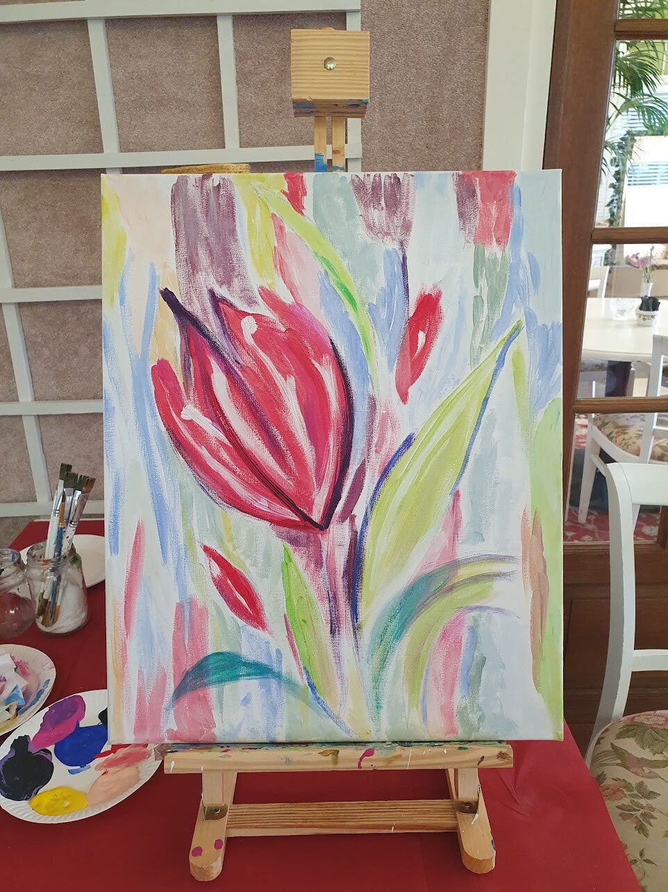 workshop het vrolijke schilderij schilderen, workshop, workshop Drenthe, workshops Drenthe, creatieve workshop, creatieve workshops, zussendag, activiteiten Drenthe, personeelsuitje, workshop koe schilderen, origineel bedrijfs uitje, bedrijfsfeest 