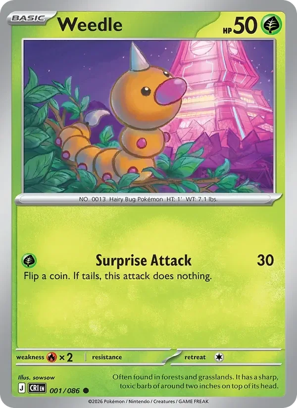 Weedle 001/086 (CRI)