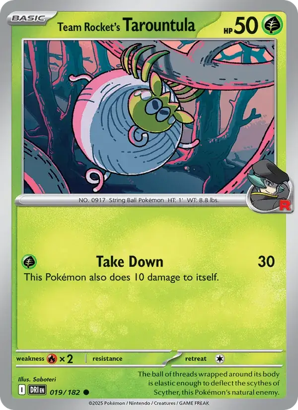 Team Rocket's Tarountula 019/182