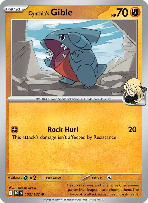 Cynthia's Gible 102/182