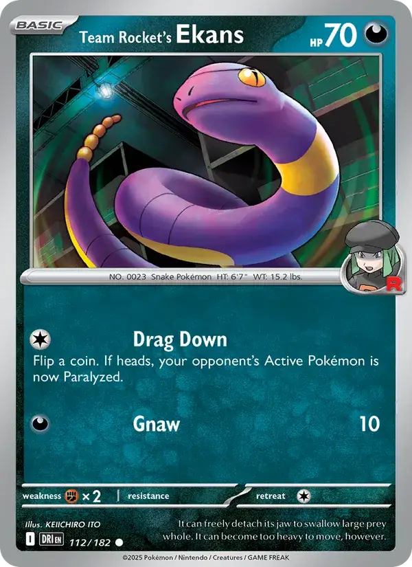 Team Rocket's Ekans 112/182