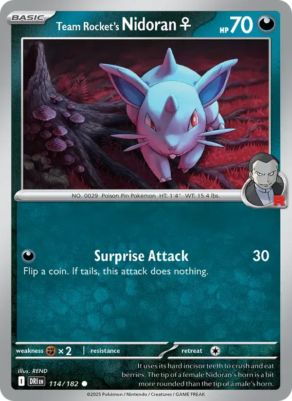 Team Rocket's Nidoran F 114/182