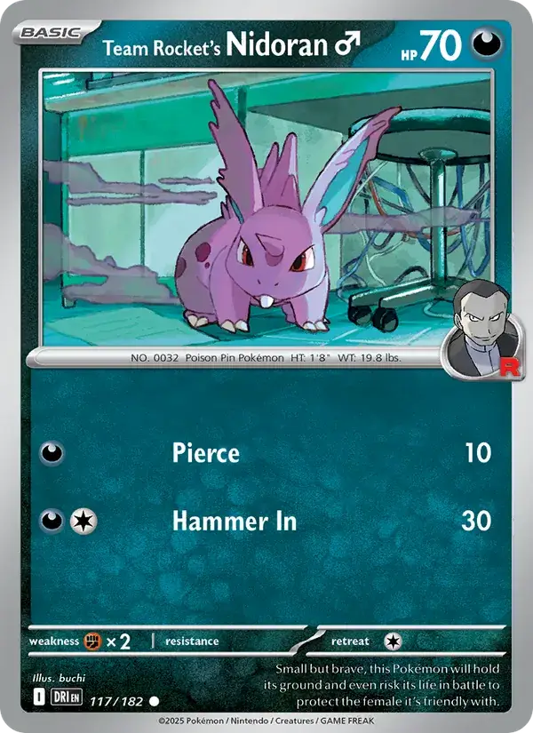 Team Rocket's Nidoran M 117/182