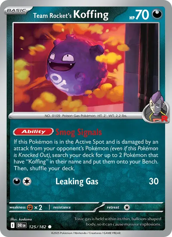 Team Rocket's Koffing 125/182