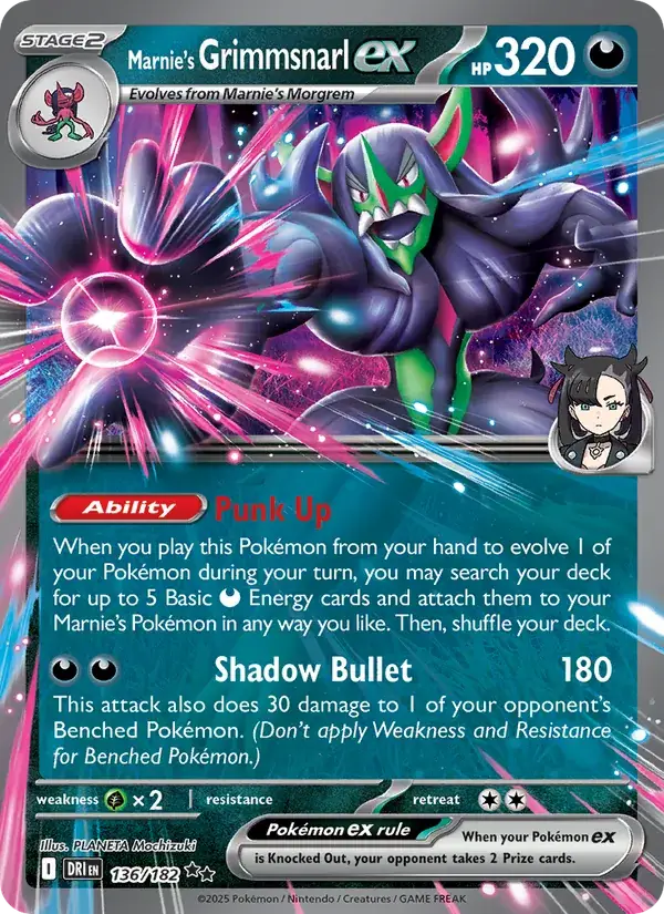 Marnie's Grimmsnarl EX 136/182