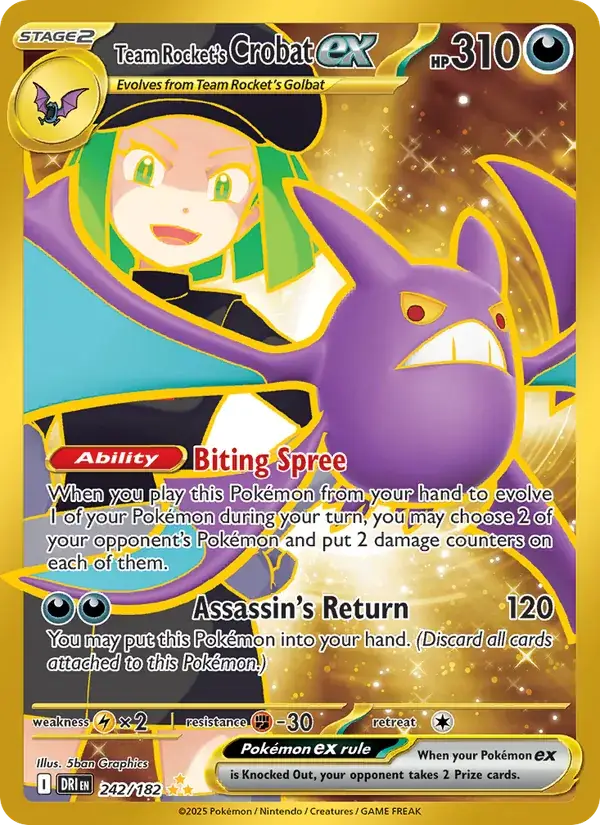 Team Rocket's Crobat EX 242/182