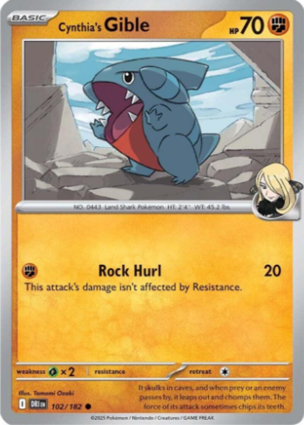 Cynthia's Gible 102/182