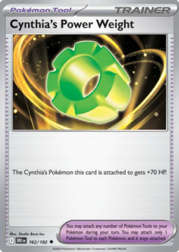Cynthia's Power Weight 162/182