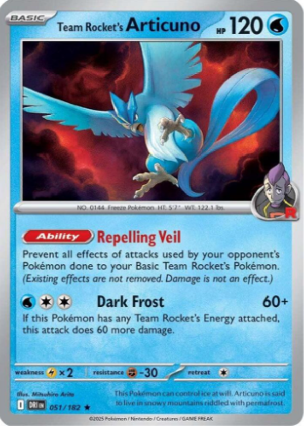 Team Roket's Articuno 051/182