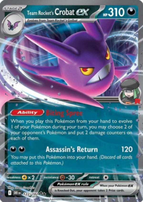Team Rocket's Crobat EX 122/182