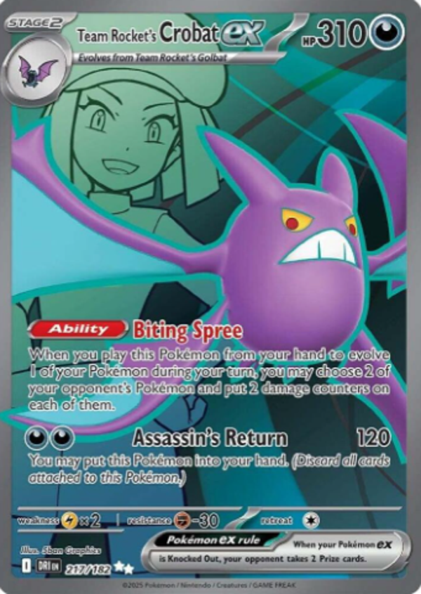 Team Rocket's Crobat EX 217/182