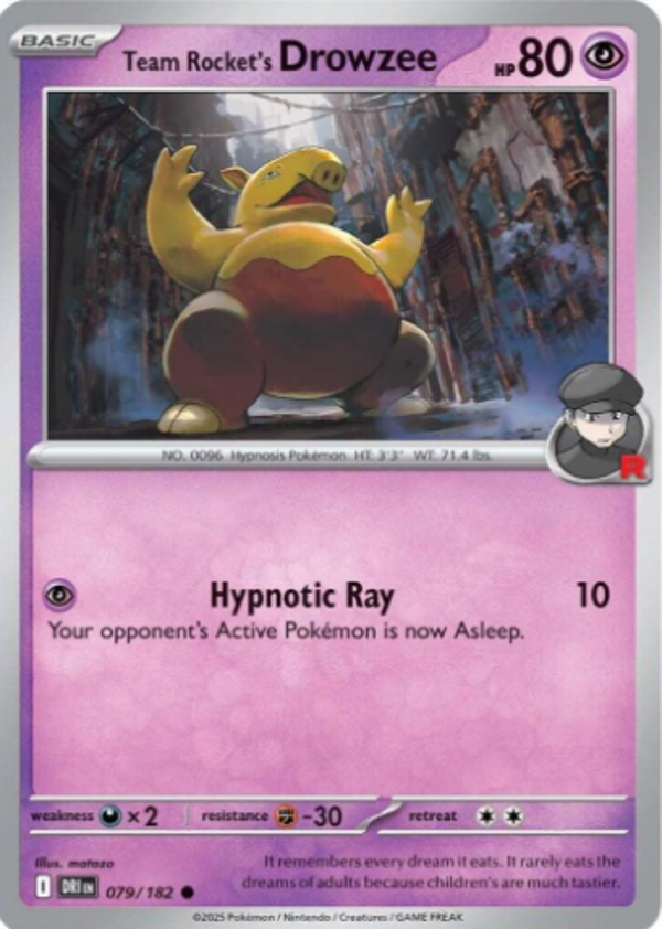Team Rocket's Drowzee 079/182
