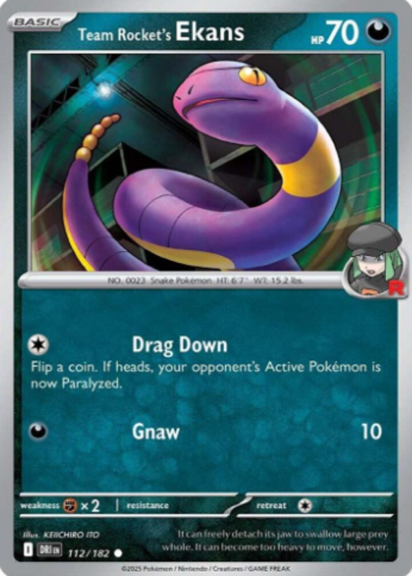 Team Rocket's Ekans 112/182