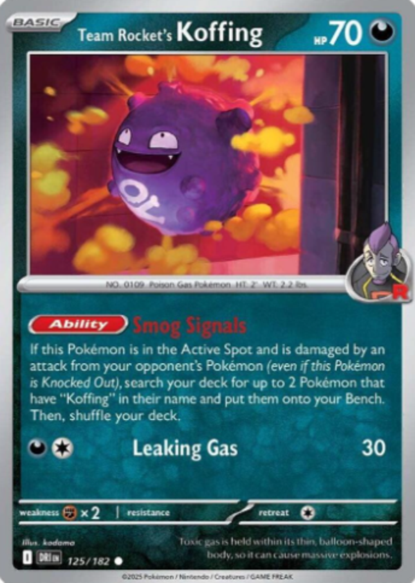 Team Rocket's Koffing 125/182