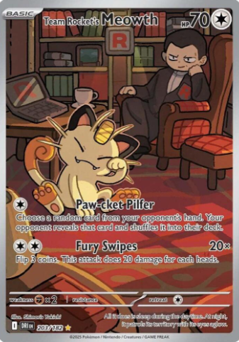 Team Rocket's Meowth 203/182