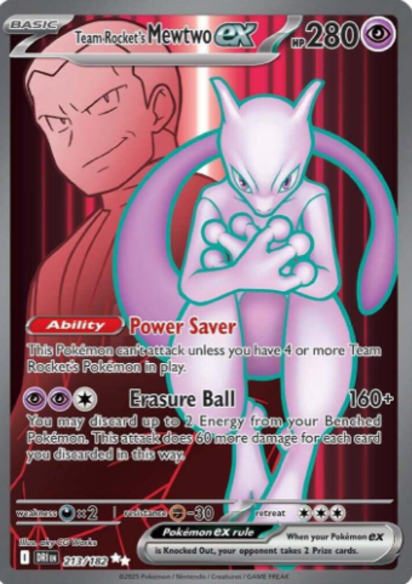 Team Rocket's Mewtwo EX 213/182
