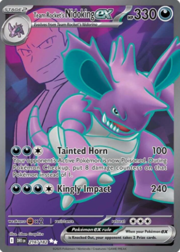 Team Rocket's Nidoking EX 216/182