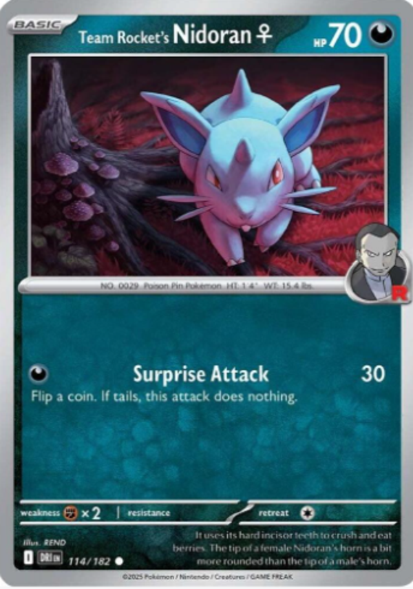 Team Rocket's Nidoran F 114/182