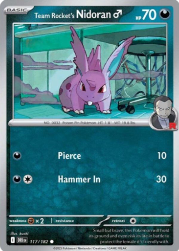 Team Rocket's Nidoran M 117/182