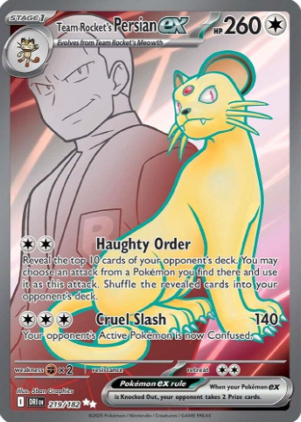 Team Rocket's Persian EX 219/182
