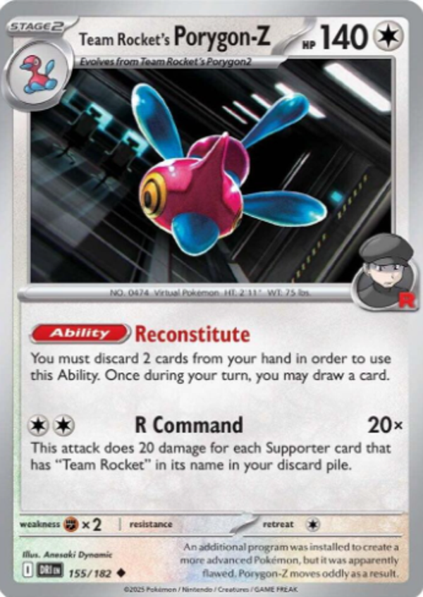 Team Rocket's Porygon-Z 155/182