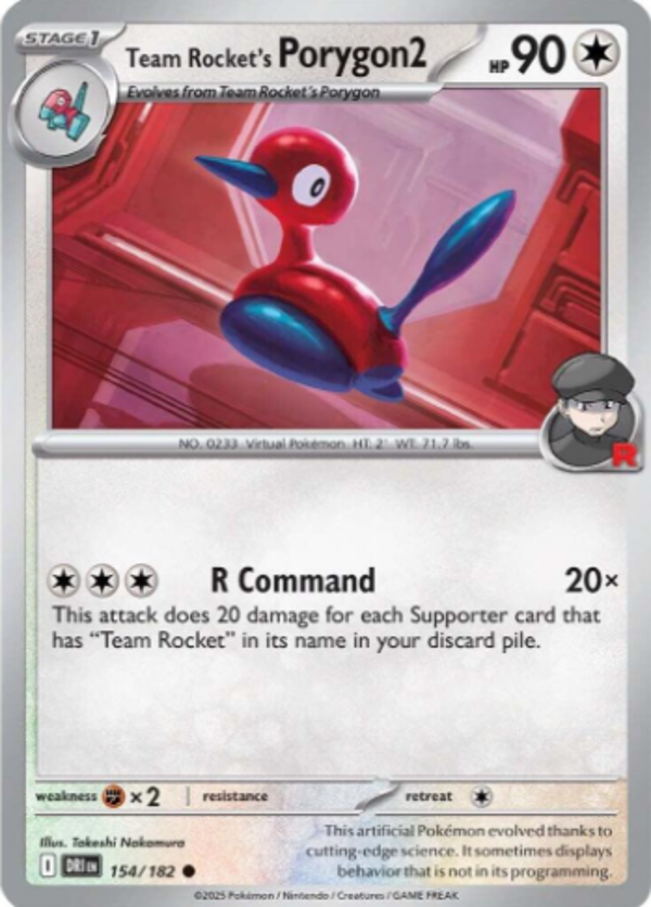 Team Rocket's Porygon2 154/182