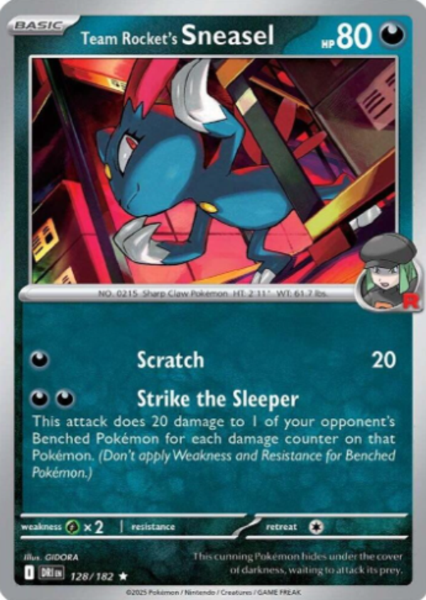 Team Rocket's Sneasel 128/182