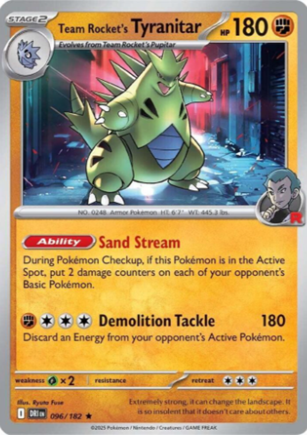 Team Rocket's Tyranitar 096/182