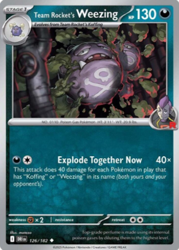 Team Rocket's Weezing 126/182