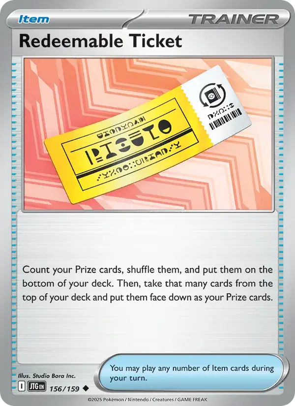 Redeemable Ticket 156/159
