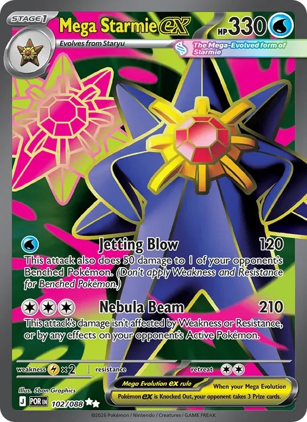 Mega Starmie EX 102/088