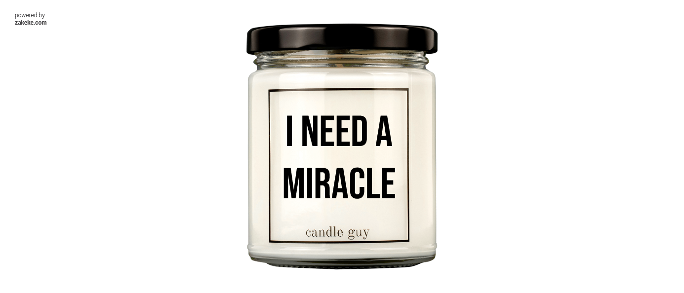 Candle Guy Kerze  I need a Miracle