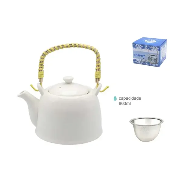 Keramik Teekanne mit Sieb